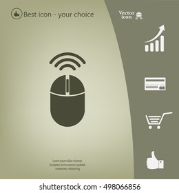 Computer mouse sign icon, vector illustration. Flat design style