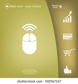Computer mouse sign icon, vector illustration. Flat design style