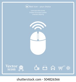 Computer mouse sign icon, vector illustration. Flat design style