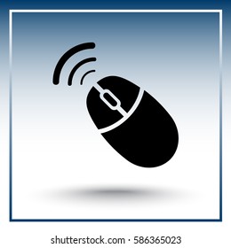 Computer mouse sign icon, vector illustration. Flat design style