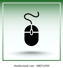 Computer mouse sign icon, vector illustration. Flat design style 