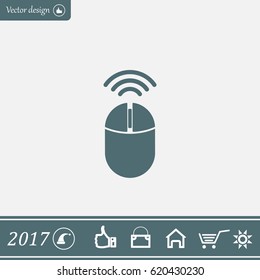 Computer mouse sign icon, vector illustration. Flat design style