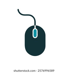 Computer mouse silhouette vector image