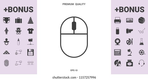 Computer mouse symbol icon - graphic elements for your design