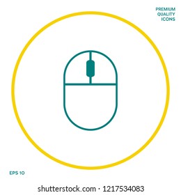 Computer mouse symbol icon. Graphic elements for your design