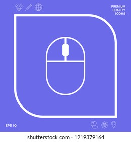 Computer mouse symbol icon. Graphic elements for your design