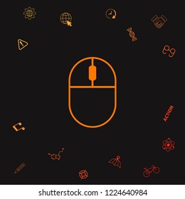 Computer mouse symbol icon. Graphic elements for your design