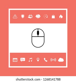 Computer mouse symbol icon. Graphic elements for your design