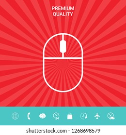 Computer mouse symbol icon. Graphic elements for your design