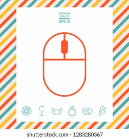 Computer mouse symbol icon. Graphic elements for your design