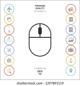 Computer mouse symbol icon. Graphic elements for your design
