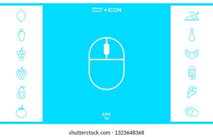 Computer mouse symbol icon. Graphic elements for your design