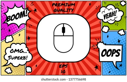 Computer mouse symbol icon. Graphic elements for your design