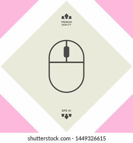 Computer mouse symbol icon. Graphic elements for your design