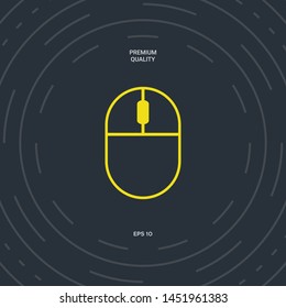 Computer mouse symbol icon. Graphic elements for your design