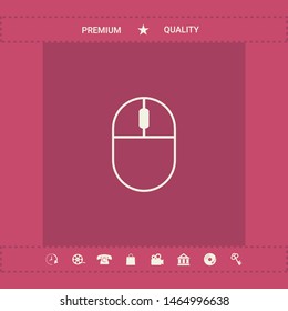 Computer mouse symbol icon. Graphic elements for your design