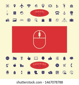 Computer mouse symbol icon. Graphic elements for your design