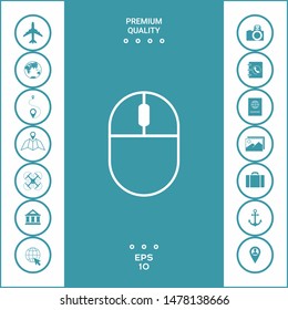 Computer mouse symbol icon. Graphic elements for your design