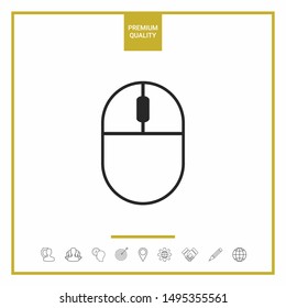 Computer mouse symbol icon. Graphic elements for your design