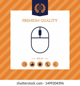 Computer mouse symbol icon. Graphic elements for your design