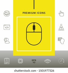 Computer mouse symbol icon. Graphic elements for your design