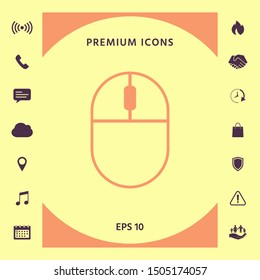 Computer mouse symbol icon. Graphic elements for your design