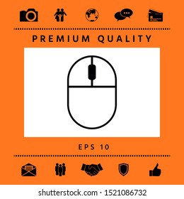 Computer mouse symbol icon. Graphic elements for your design