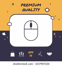 Computer mouse symbol icon. Graphic elements for your design
