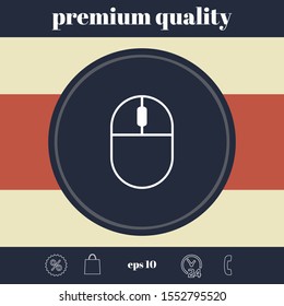 Computer mouse symbol icon. Graphic elements for your design