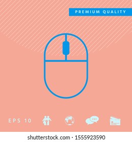 Computer mouse symbol icon. Graphic elements for your design