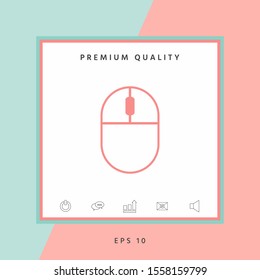 Computer mouse symbol icon. Graphic elements for your design