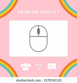 Computer mouse symbol icon. Graphic elements for your design