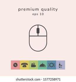 Computer mouse symbol icon. Graphic elements for your design
