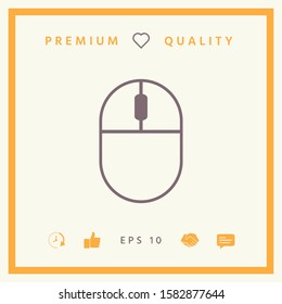 Computer mouse symbol icon. Graphic elements for your design