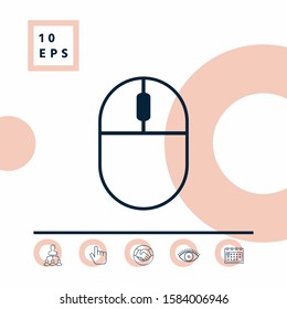 Computer mouse symbol icon. Graphic elements for your design