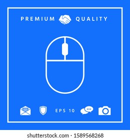 Computer mouse symbol icon. Graphic elements for your design