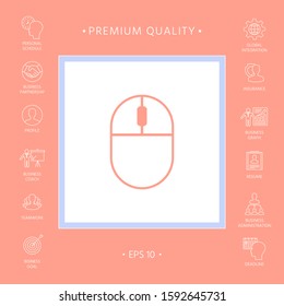 Computer mouse symbol icon. Graphic elements for your design