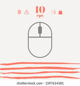Computer mouse symbol icon. Graphic elements for your design
