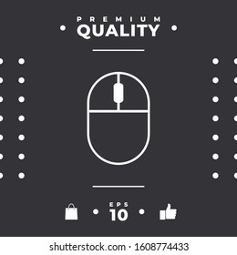 Computer mouse symbol icon. Graphic elements for your design
