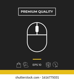 Computer mouse symbol icon. Graphic elements for your design
