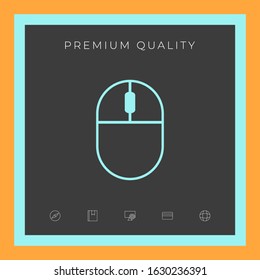 Computer mouse symbol icon. Graphic elements for your design