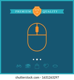Computer mouse symbol icon. Graphic elements for your design