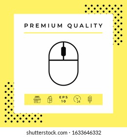Computer mouse symbol icon. Graphic elements for your design