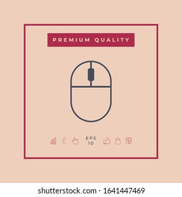 Computer mouse symbol icon. Graphic elements for your design