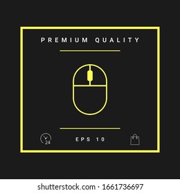 Computer mouse symbol icon. Graphic elements for your design