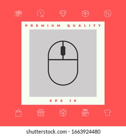 Computer mouse symbol icon. Graphic elements for your design
