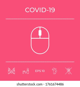 Computer mouse symbol icon. Graphic elements for your design