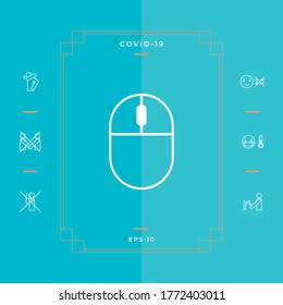 Icono de símbolo del ratón del equipo. Elementos gráficos para su diseño