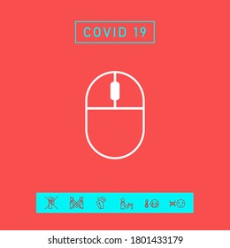 Computer mouse symbol icon. Graphic elements for your design