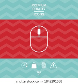 Computer mouse symbol icon. Graphic elements for your design